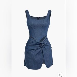 Elegant Blue Mini Dress